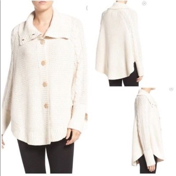 Maribeth knitted poncho from UGG® Cream Color XS/S - Picture 4 of 8